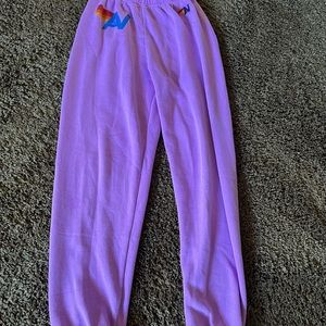 Never Worn Aviator nation neon purple logo sweatpants